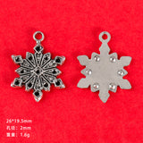DIY jewelry accessories, vintage alloy jewelry, antique silver jewelry, Santa Claus, snowflakes, Christmas tree pendant ornaments.