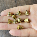 20pc Antique silver, antique gold, antique bronze, tulip-shaped flower hat, beaded flower hat