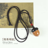 1pc Ebony acorn can be twisted to open safflower pear hazelnut DIY accessories pinecone pendant keychain car hanging decoration wishing bottle