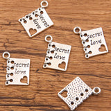 19 cross-border creative DIY alloy jewellery gadgets school supplies charm schoolbag ruler stationery pendant