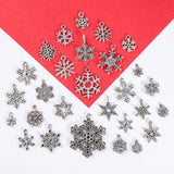 DIY jewelry accessories, vintage alloy jewelry, antique silver jewelry, Santa Claus, snowflakes, Christmas tree pendant ornaments.