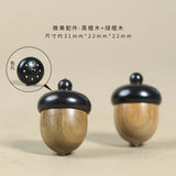 1pc Ebony acorn can be twisted to open safflower pear hazelnut DIY accessories pinecone pendant keychain car hanging decoration wishing bottle
