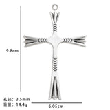 1pc zinc alloy cross pendant necklace, item number A18103.