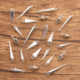 4 DIY Zinc Alloy Accessories Glossy tapered pendant charm