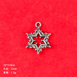 DIY jewelry accessories, vintage alloy jewelry, antique silver jewelry, Santa Claus, snowflakes, Christmas tree pendant ornaments.