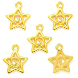 DIY alloy jewelry accessories, hollowed-out five-pointed star pendants. They can be used as decorative pendants for bracelets, keychains and other ornaments. ef4769