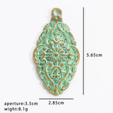 2pc Vintage alloy jewelry pendant with irregular pattern tag, DIY necklace pendant accessory