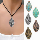 2pc Vintage alloy jewelry pendant with irregular pattern tag, DIY necklace pendant accessory
