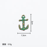 10pc Antique green and blue cross-shaped heart-shaped seahorse pendant DIY jewelry accessory vintage earring accessory