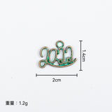10pc Antique green and blue cross-shaped heart-shaped seahorse pendant DIY jewelry accessory vintage earring accessory