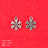 DIY jewelry accessories, vintage alloy jewelry, antique silver jewelry, Santa Claus, snowflakes, Christmas tree pendant ornaments.