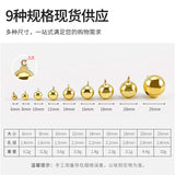 10Pcs /lot8/10/12/14/18/20mm Metal Jingle Bells Loose Beads Festival Party Christmas Decoration