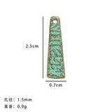 10pc Alloy DIY jewelry accessories, ancient green and smudged green earrings, pendants, creative bracelets, necklaces, small pendants