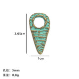 10pc Alloy DIY jewelry accessories, ancient green and smudged green earrings, pendants, creative bracelets, necklaces, small pendants