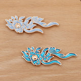 4Pc DYI Alloy Flower Oil Dripping Cloud Peony Hairpin Accessories Material (12474)