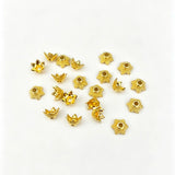 6.2mm 100-piece alloy golden sand gold crown flower base, bead spacer accessory h6009