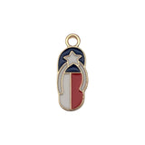 1 American Independence Day USA flag pendant DIY earrings, star cross flag alloy resin pendant