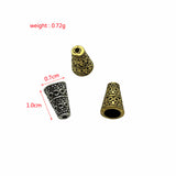 20pc Antique silver, antique gold, antique bronze, tulip-shaped flower hat, beaded flower hat