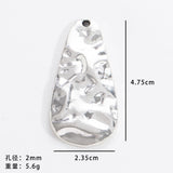 2pc 48x24mm Vintage DIY jewelry multi-colored irregular necklace alloy pendant