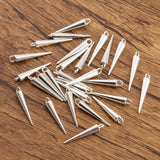 4 DIY Zinc Alloy Accessories Glossy tapered pendant charm