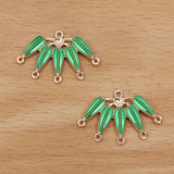 20pc DIY Accessories Porous Alloy Leaf Leaf Drip Oil Pendant (14405)