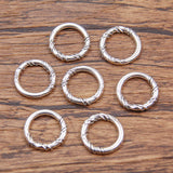 Conector de joyería con colgante geométrico redondo recortado de doble cara, 2 colores, 12 mm, accesorios de joyería de aleación para bricolaje 
