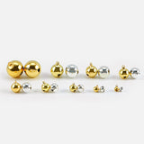 10Pcs /lot8/10/12/14/18/20mm Metal Jingle Bells Loose Beads Festival Party Christmas Decoration