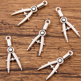 19 cross-border creative DIY alloy jewellery gadgets school supplies charm schoolbag ruler stationery pendant