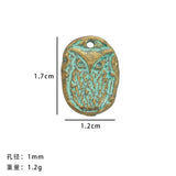 10pc Alloy DIY jewelry accessories, ancient green and smudged green earrings, pendants, creative bracelets, necklaces, small pendants