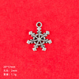 DIY jewelry accessories, vintage alloy jewelry, antique silver jewelry, Santa Claus, snowflakes, Christmas tree pendant ornaments.