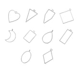 10 styles of 7-color alloy geometric border pendants DIY resin oil drip jewelry accessories U051