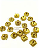 7mm 50-piece alloy golden four-petaled plum blossom base spacer bead spacer piece bead string h6015