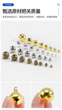 10Pcs /lot8/10/12/14/18/20mm Metal Jingle Bells Loose Beads Festival Party Christmas Decoration