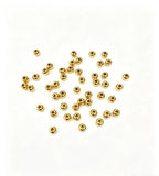 3mm 100-piece alloy golden smooth-surface spacer bead, bead accessory, round through-hole, small golden bead, loose bead, h6012