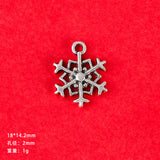 DIY jewelry accessories, vintage alloy jewelry, antique silver jewelry, Santa Claus, snowflakes, Christmas tree pendant ornaments.