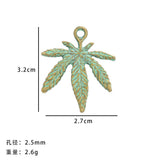 10pc Alloy DIY jewelry accessories, ancient green and smudged green earrings, pendants, creative bracelets, necklaces, small pendants