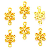 100 x Tibetan Silver Tone Flower Connector Charms for Bracelet Jewellery Making  Q1155