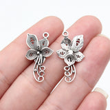 10pc 27x14mm 1.1g antique silver DIY alloy pendant accessory Chinese style flower pendant