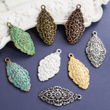 2pc Vintage alloy jewelry pendant with irregular pattern tag, DIY necklace pendant accessory