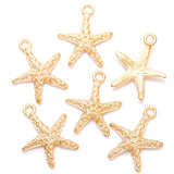 14*16mm 20pc Cross-border exclusive starfish alloy jewelry accessories pendant simple DIY bracelet necklace pendant h0751