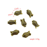 20pc Antique silver, antique gold, antique bronze, tulip-shaped flower hat, beaded flower hat