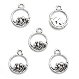 50pcs 14x11mm Sea Oath Mountain Alliance Ocean Waves DIY Alloy Jewelry Accessories B1109