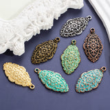 2pc Vintage alloy jewelry pendant with irregular pattern tag, DIY necklace pendant accessory