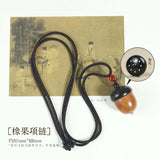 1pc Ebony acorn can be twisted to open safflower pear hazelnut DIY accessories pinecone pendant keychain car hanging decoration wishing bottle
