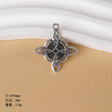 Vintage style Celtic knot pendant, six-pointed star cross pendant, DIY necklace, personalised minimalist jewellery accessories