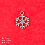 DIY jewelry accessories, vintage alloy jewelry, antique silver jewelry, Santa Claus, snowflakes, Christmas tree pendant ornaments.