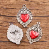 11 European and American cross-border personality retro gothic peach heart wings alloy earrings necklace jewellery accessories