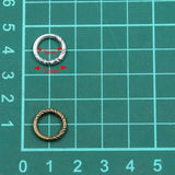 Conector de joyería con colgante geométrico redondo recortado de doble cara, 2 colores, 12 mm, accesorios de joyería de aleación para bricolaje 