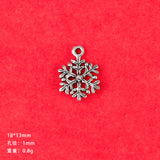 DIY jewelry accessories, vintage alloy jewelry, antique silver jewelry, Santa Claus, snowflakes, Christmas tree pendant ornaments.