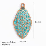 2pc Vintage alloy jewelry pendant with irregular pattern tag, DIY necklace pendant accessory